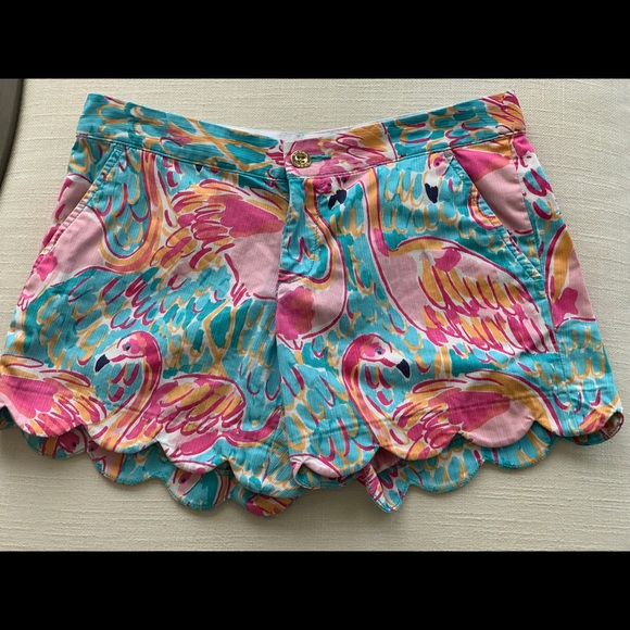 Lilly Pulitzer Pants - Lilly Pulitzer Buttercup Shorts Peel &Eat Flamingo